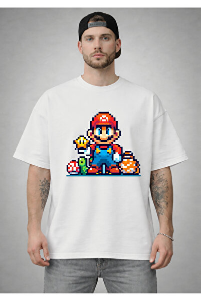 FREAK T-SHIRT Super Mario Printed Unisex Oversize T-Shirt