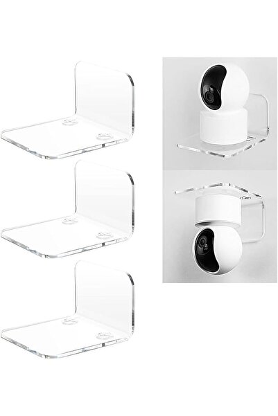 Arabest 3-Piece Acrylic Floating Wall Shelves,Drill-Free,for Security Cameras...