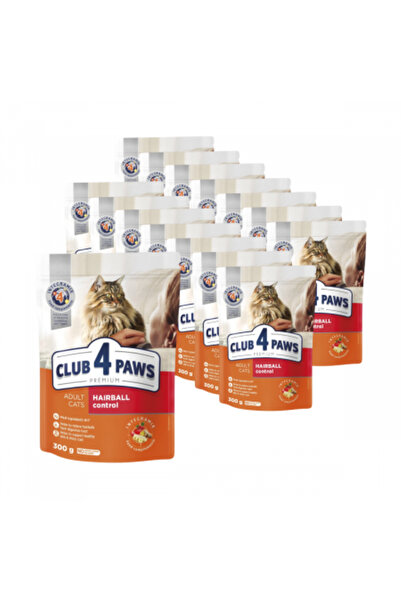 Club4Paws Pachet 15x300g, Club 4 Paws Premium, Hairball Control – Hrana uscat...