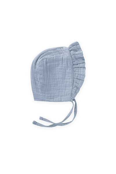 Cigit Μουσουλμανικό βρεφικό καπέλο με βολάν και κορδόνια 0-2 ετών Α Μπλε