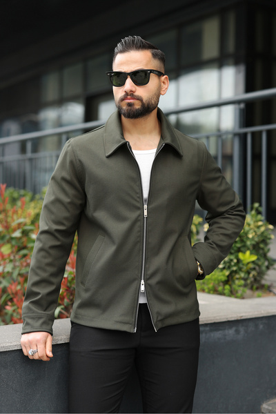 BASEL.CO Basic Double Zipper Iconic Design Seasonal Jacket