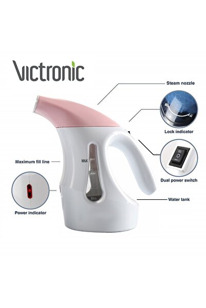 VICTRONIC Φορητός Ατμοκαθαριστής Ρούχων 1200W, Δεξαμενή Νερού 500ml, Ατμοσίδε...