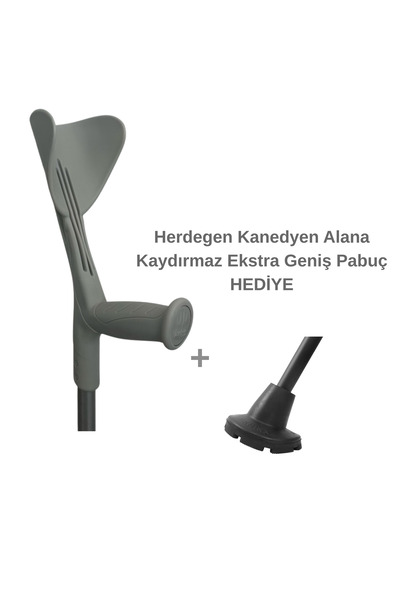 Herdegen Fransız Evolution & Fun Koltuk Değneği / Kanedyen (Gri - 1 Adet)