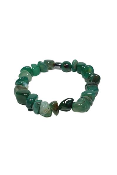 Janti Jtss26Blk1864 Agate Hematite Natural Stone Flexible Green 8 mm Guarante...