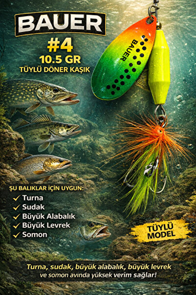 KILIÇ AV BAYİİ SELİM KILIÇ Tüylü Döner Kaşık #4 10,5 Gr Olta Yemi – Turna, Su...