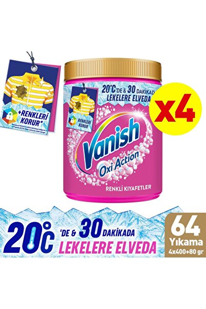 Vanish Oxi Toz Renkli 4x480 gr