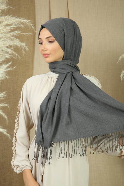 nazipek Βαμβακερή Βισκόζη Πασμίνα Γυναικείο Σάλι 180x70 εκ. Με Φούντες Υψηλής...