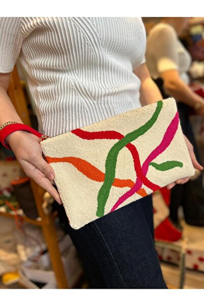 Craft Craftsi̇s Handmade Punch Processing Clutch Bag