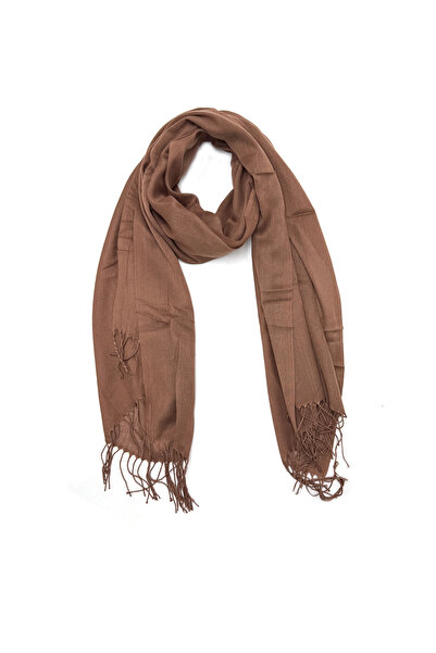 nazipek Cotton Viscose Pashmina Women's Shawl 180x70 Cm With Tassels High Qua...