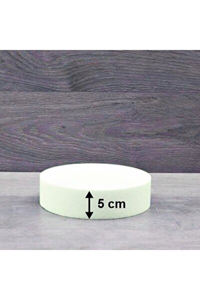 OEM Model de tort rotund, 2 etaje, 10cm, alb, 10x15cm, disc din polistiren, model pentru dulciuri