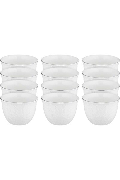 Alsaif Gallery Saudi Coffee Cup Set Porcelain Alsaif Gallery, 12 Pieces - White
