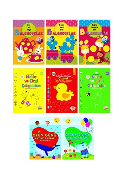 0-6 Yaş Yayınları Activity and Activity Books for Preschool Children 8 Books