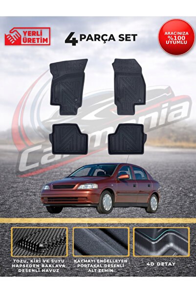 CARMANİA Opel Astra G Kasa Hatchback 4D Premium Havuzlu Paspas 1998-2004 Uyumlu