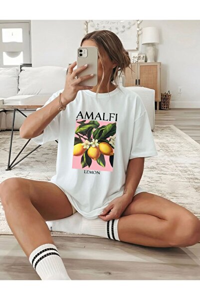 LELVANİ Γυναικείο μπλουζάκι με στάμπα λεμόνι Αμάλφι