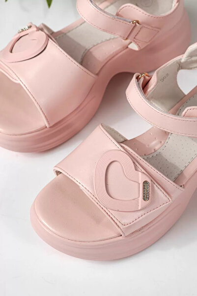 Zaira Ροζ παιδικά σανδάλια από οικολογικό δέρμα Dysis # 24909 - 36