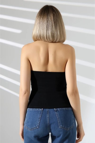ubmbutik Halter Yaka Crop Top Body - Boyundan Geçmeli Bluz (%95 Pamuk)