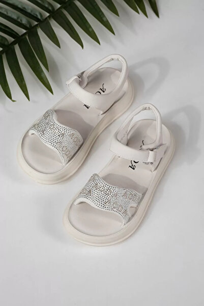 Zaira Λευκά παιδικά σανδάλια από οικολογικό δέρμα Ivara # 24927 - 31