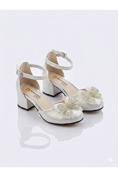 Minican Κοριτσίστικες γόβες με λαμπερό κλειστό μπροστινό μέρος και δέσιμο στο...