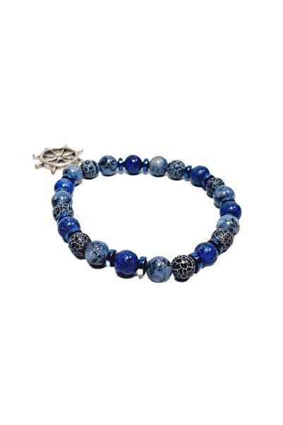 Janti Jtss26Blk1833 Ceyt Hematite Natural Stone Dark Blue 8 mm Guaranteed Fle...