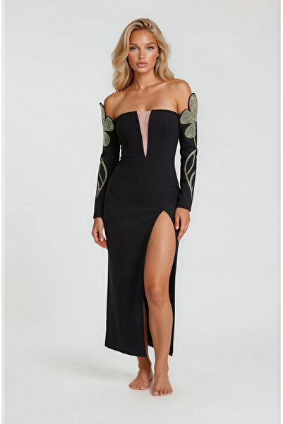 Vanni Couture Rochie Strasuri Neagra