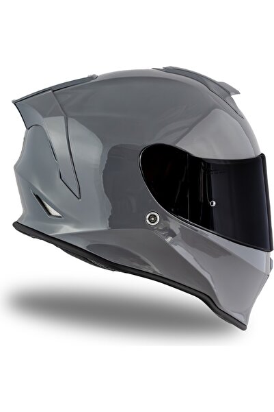 AKGÜNEŞ MOTOGARAJ Ece R22.06 Sertifikalı Racing Kask – Yüksek Güvenlik ve Gümüş