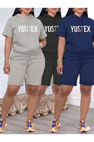 yx yustex sport Γυναικείο Σετ Σορτς 3 τεμαχίων - Μαύρο, Γκρι, Ναυτικό Μπλε Ψη...