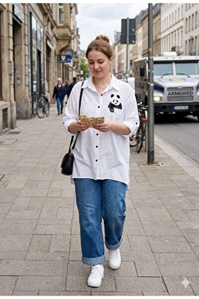 GIZZIANO Nakış Detaylı Oversize Gömlek