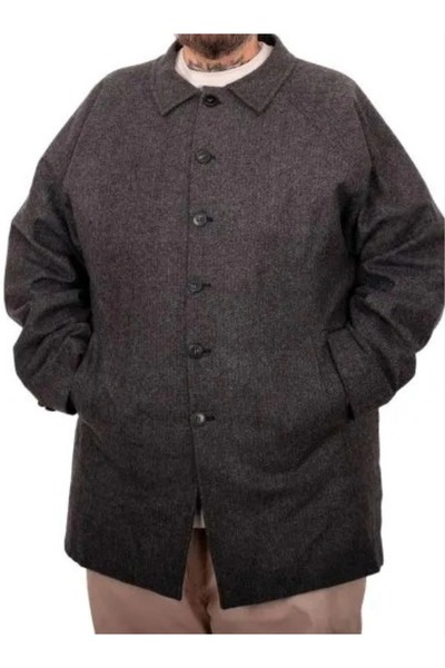 cusseli Παλτό Μεγάλου Μεγέθους Κοντό Ψαροκόκαλο 25751 Γκρι