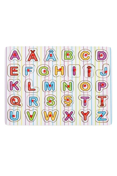 ZanaCasei Ξύλινο παζλ αλφαβήτου (31 τεμάχια) - 21.5x29.5εκ.