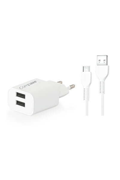 COMPAXE Cta-521D Iu 10W 5V 2.1A Dual Usb+Usb to Lightning 3A Cable Set