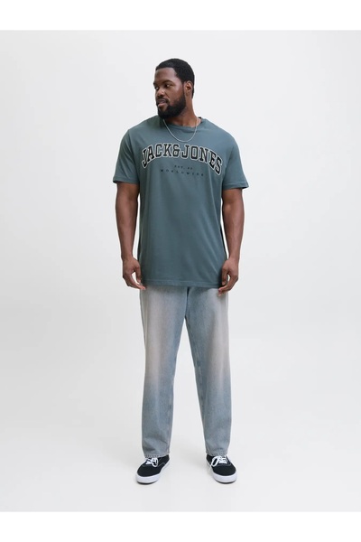 Jack & Jones JJECALEB VARSITY TEE SS Μαύρο Ανδρικό Κοντομάνικο Μπλουζάκι Υπερ...