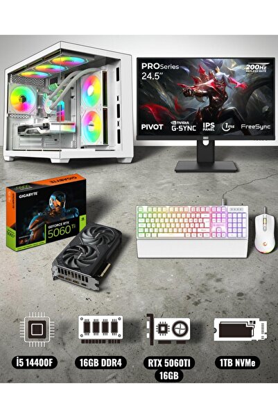 EFS İ5 14400F 16GB Ram 1TB RTX 5060 Tİ 16GB Ekran Kartlı 240MM Soğutmalı 24.5...