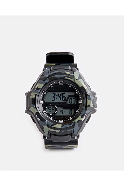 REDTAG Boys Black And Green Multi Functional Digital Watch