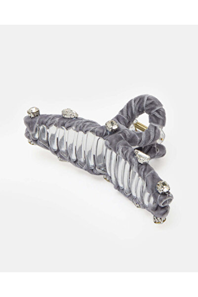 REDTAG Women Grey Fabric Hair Claw