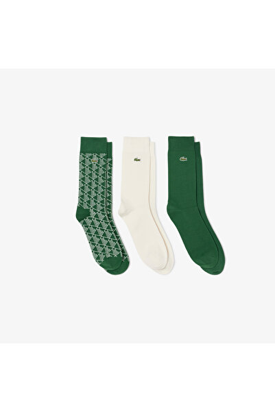 Lacoste Unisex 3'lü Yeşil Çorap