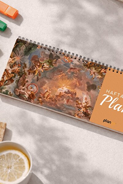 Plango Tarihsiz Spiralli Haftalık Masaüstü Planlayıcı - TABLO - 10x30 cm