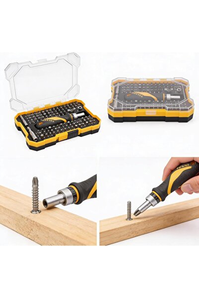 TOLSEN 105-Piece Professional Screwdriver Bit Set with Ratchet