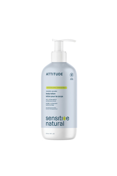 Attitude لوشن الجسم الطبيعي الحساس للغاية - بدون عطر - 473 مل
