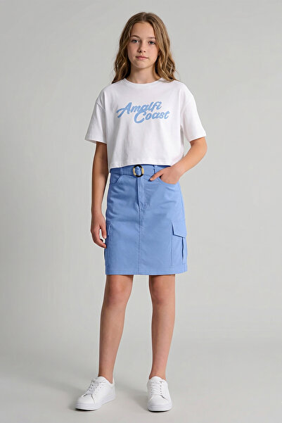 Dmb Girl's Crop T-Shirt Skirt Set