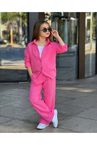 YİGİT BUTİK Κοριτσίστικο Σετ 3 τεμαχίων: Πουκάμισο, Παντελόνι και Συνδυασμός ...