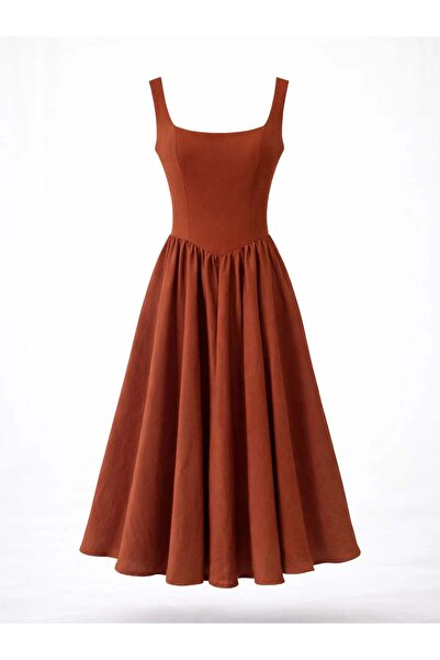 Retrobird Γυναικείο φόρεμα μίντι με κορσέ Belle δεκαετίας '50