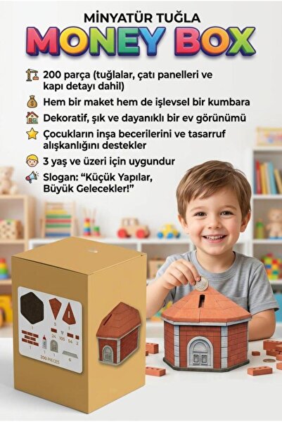 Tıfıl Toys My Treasure from the Brick! 200-Piece Educational Building Toy Set...
