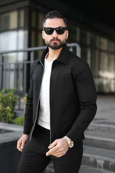 BASEL.CO Λεπτό καλοκαιρινό βασικό λινό μπουφάν με επένδυση