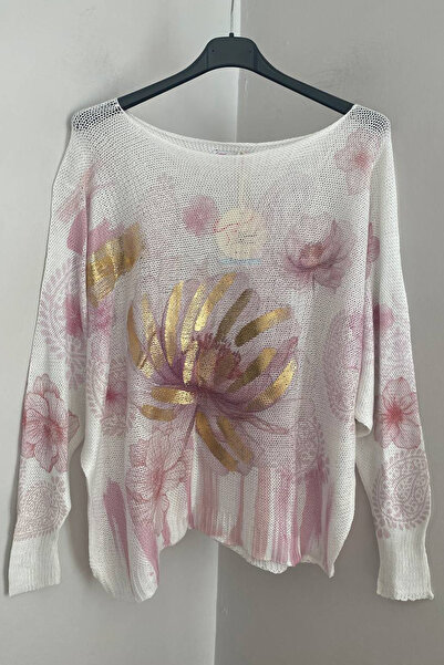 AYASOFYA OTANTIK Γυναικεία ιταλική μπλούζα πουλόβερ με μανίκια νυχτερίδα και ...