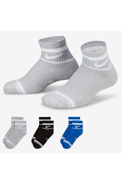 Nike Dri Fit Everyday Cushined Ankle Unisex Socks Yarım Bilek 3 çift Çorap Gr...