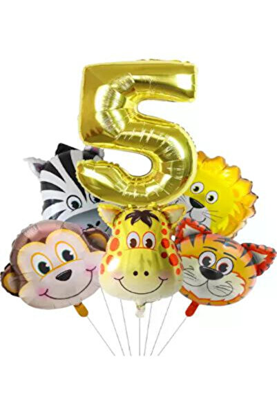 Mehca Safari 5-Year-Old Foil Balloon Concept