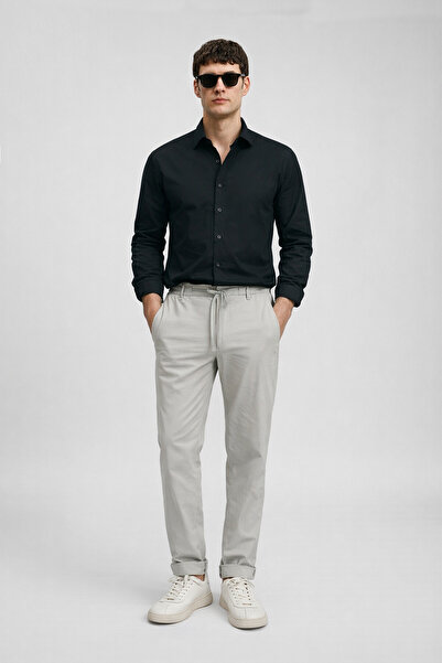 Lufian Ανδρικό πουκάμισο Venice Basic σε κανονική εφαρμογή, μαύρο