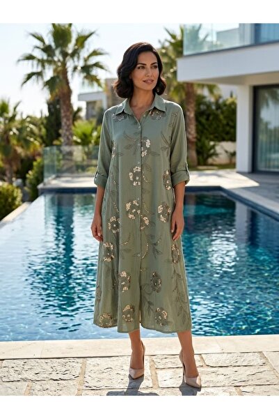 Punta Otantik PT18097 Ιταλικό ανδρικό φόρεμα με παγιέτες και κέντημα στο γιακ...