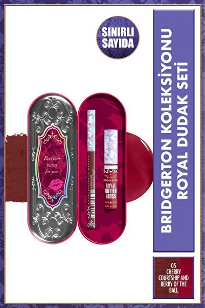 NYX Professional Makeup Bridgerton Koleksiyonu Royal Dudak Seti - Cherry Cour...