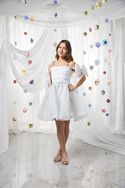 Kanilla Βραδινό φόρεμα για κορίτσια Κρέμα 10-15 ετών